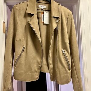 Level99 Camel Leather Jacket for Women